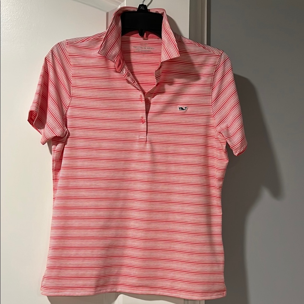 Vineyard Vines Pink Fitted Polo Shirt